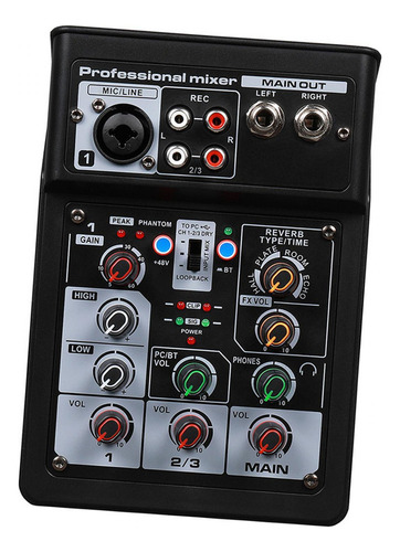 A Dj Audio Mixer Sound Board Console System Interface 48v