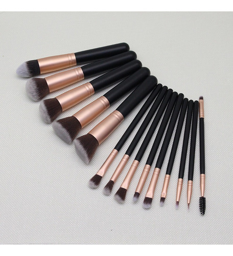 Juego De 14 Brochas De Maquillaje, Brochas Para Base, Brocha