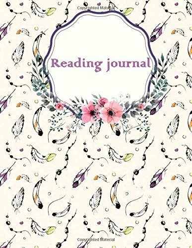 Reading Journal Feathers Cover | Book Reading Planner, Readi