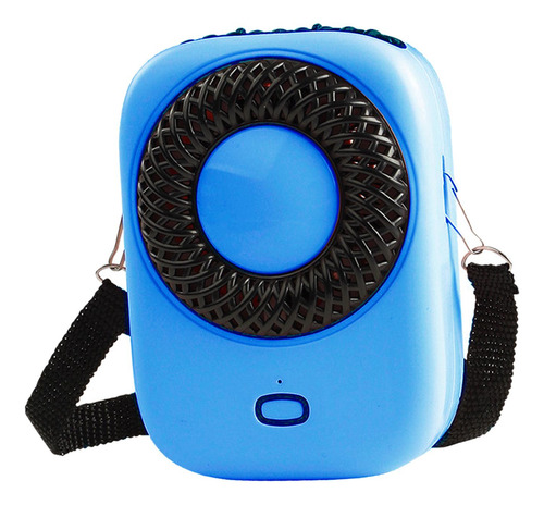 El Ventilador De Cuello Colgante Refresca Azul 8.5x4x11.5cm