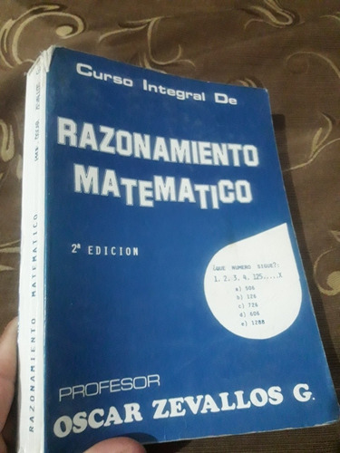 Libro Razonamiento Matematico 2° Edición Oscar Zevallos