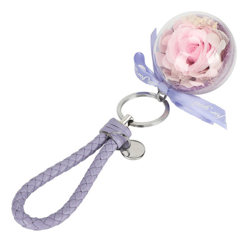 Bolso, Llavero, Flor Preservada, Creatividad, Bola Redonda C