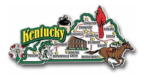 Imán De Mapa Gigante Del Estado De Kentucky