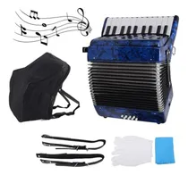 Comprar Acordeón Profesional 22 Teclas 8 Bajos Azul Oscuro - Instrum