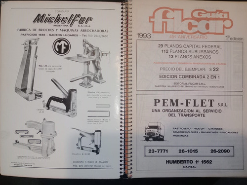 Guía Filcar Capital Y Gran Buenos Aires 1993