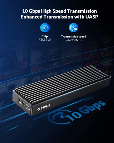 Cofre Ssd M.2 Pcie Nvme 10gbps Aluminio Usb-3 Y Usb-c Orico