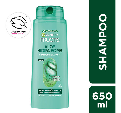  Shampoo Garnier Aloe Hidra Bomb 650ml Fructis