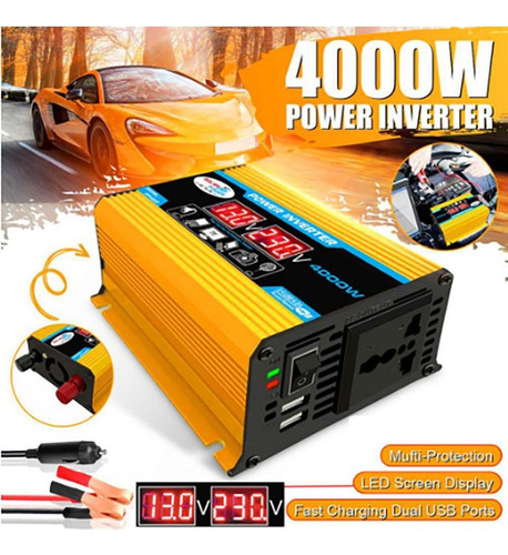 Inversor De Potência Peak 4000w 12v A 110v Para Inversor De