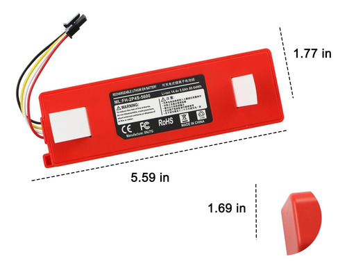 Bateria Compatível Com Xiaomi Mijia Roborock S4, S4 Max, S5,
