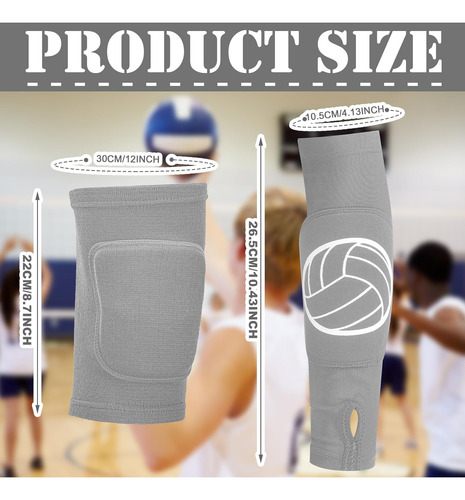 Conjunto De Rodilleras De Voleibol Y Mangas De Brazo De...