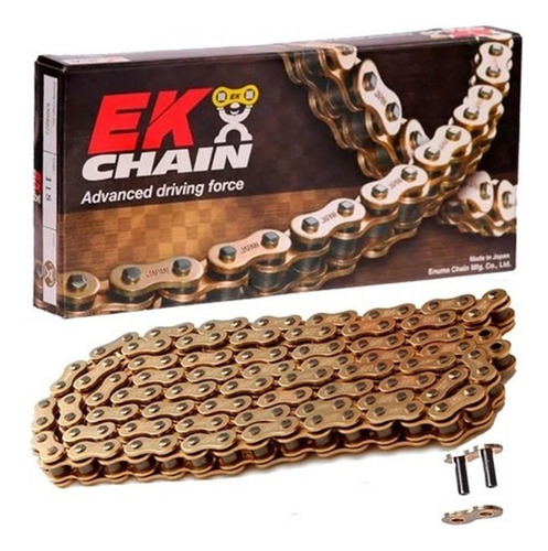 Cadena Moto Ek Chain 520-118 Gold