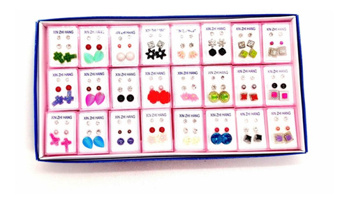 Imagen 2 de 4 de Bisuteria, Lote 72 Pares De Aretes, 24 Cajitas Con 3 Pares