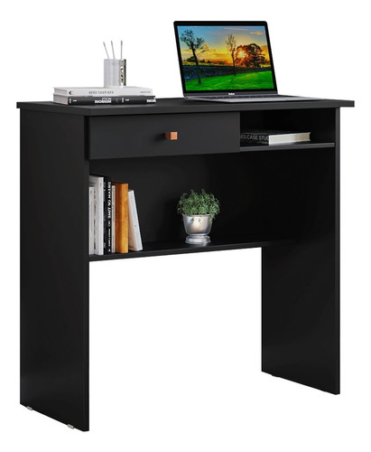  Escrivaninha Computador X Estudo Home Office Mesa Branco Cor Preto