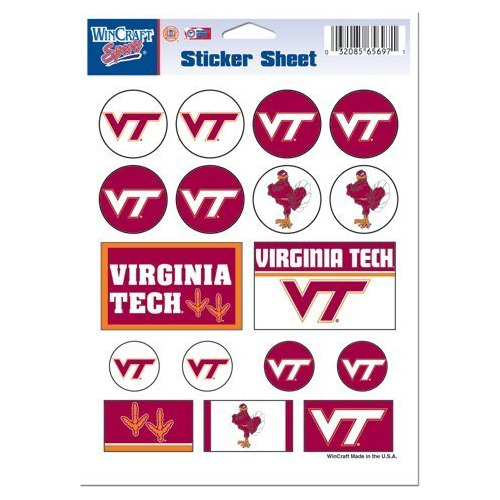 Virginia Tech University Hokies Logo 5 X7  Inch Sticker...