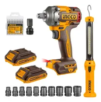 Comprar Llave De Impacto Inalambr 20v Brushless, Lampara + 10 Dados