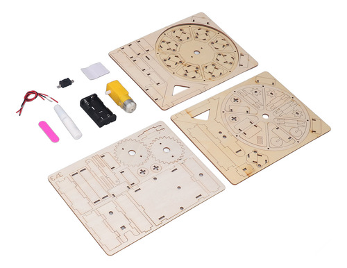 Kit De Construcción De Maquetas 3d De Noria, De Madera, Educ