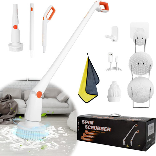 Electric Spin Scrubber For Bathroom, Power Shower Brush For 