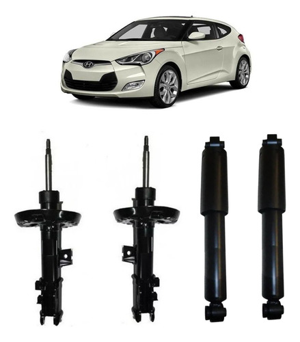 04 Amortecedores Veloster 11 12 13 14 Dianteiros + Traseiros