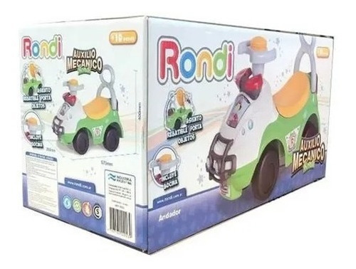 Imagen 3 de 3 de Andador Arrastre Pata Pata Bebe Rondi Auxilio Mecanico Color Verde