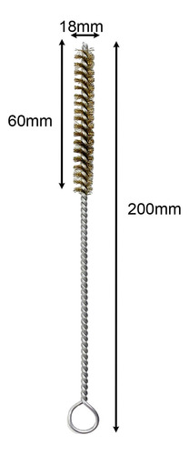 Cepillo De Limpieza De Tubos De Cerdas De 20cm X 1,8cm