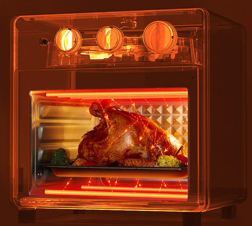Horno Freidora De Aire Eiffel 15 Litros 2 En 1 Acero Inoxidable