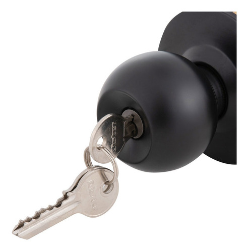Imagen 6 de 9 de Cerradura Cilíndrica Oister 101 Dormitorio Negro Bt