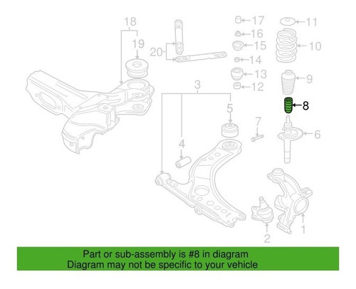 Goma Tope Amortiguador Delantero Audi A3 Tt 1.8t 1998-2006 @