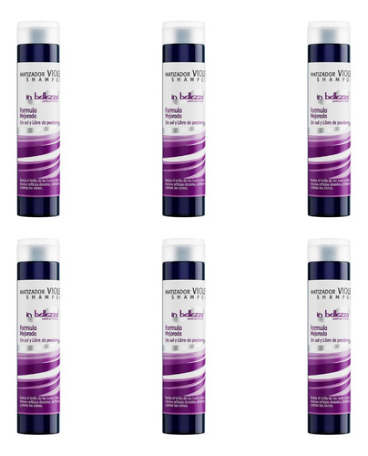 Kit De 6 Shampoo Matizador Violeta In Bellezza 300ml