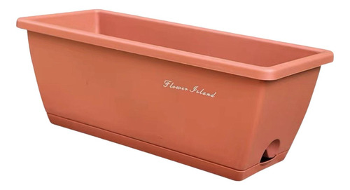 Plantador De Caja De Ventana Con Agujeros De Drenaje Rojo