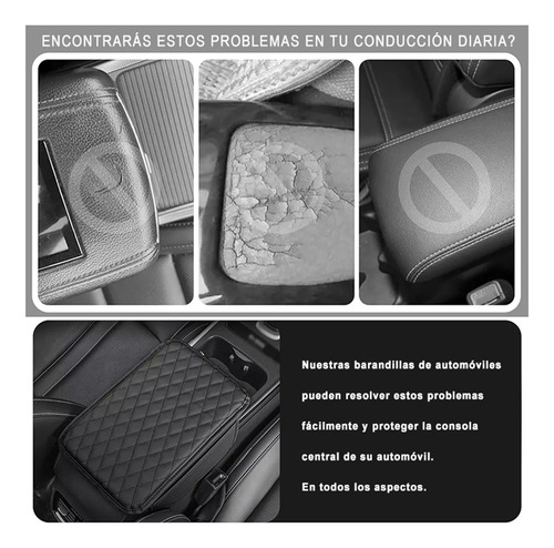 Funda Cubre Descansa Brazos Almohada Cuero Codera Auto