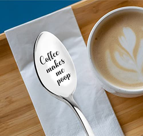 Regalos Divertidos | El Café Me Hace Caca Cuchara Grabada |