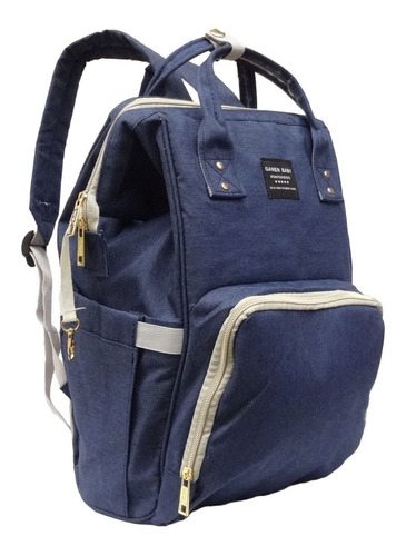 Pañalera Multifuncional Cambiador Bolso Morral Bebe Azul