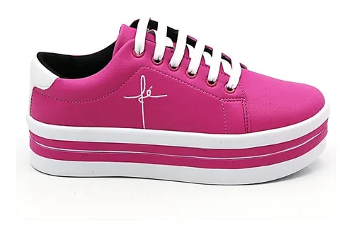 Tenis Com Salto Rosa MercadoLivre