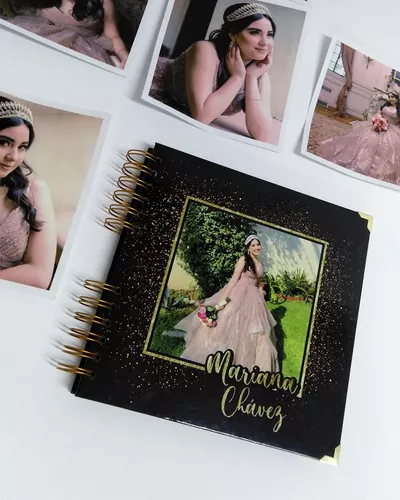 Álbum personalizado 💕 $280 pesos • 24x24cm • 30 hojas negras • Pastas  rígidas