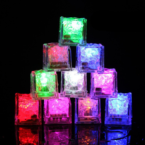 Imagen 6 de 9 de 40 Piezas De Cubitos De Hielo Brillantes Bloque Led Blink Se