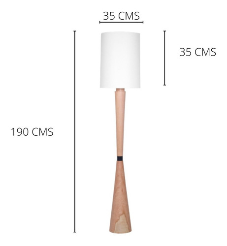 Imagen 2 de 3 de Lampara De Pie Ancona Carilux Lenga Pantalla Rafia Cod 1189
