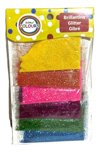 Brillantina Glitter Blister 6 Colores Surtidos 5g X12 U
