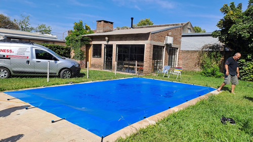 Cubre Piscina De Lona Cobertor Pileta Azul