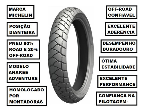 Pneu Michelin 120/70-19 Anakee Adventure P/ Uso Com Câmara