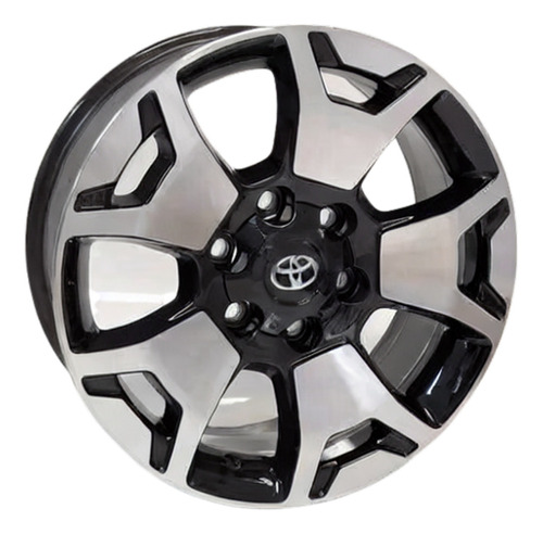 Roda Hilux Srx Diamond Aro 17 2019 (1 Unid.) + Bico Cor Preto Com Diamantado