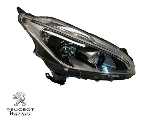 Optica Delantera Fondo Negro Derecha Peugeot 208 16-19