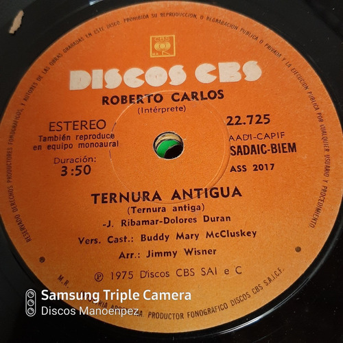 Simple Roberto Carlos Discos Cbs 22725 C21