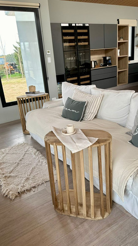 Mesa Para El Costado Del Sillón Madera Maciza De Petiribi