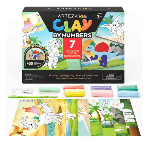 Arteza Kids Arcilla Seca Al Aire, 35 Barras, Kit De Arcilla 