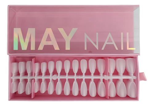 Tips Para Uñas 450 Piezas, Tipo Almendra, 15 Tamaños Color Blanco Lisa