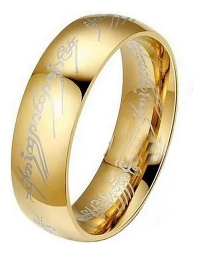 comprar Anel O Senhor Dos Anéis Aço Inoxidável Banhado A Ouro