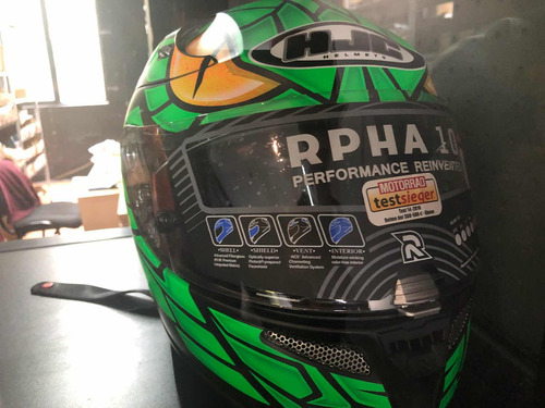 Casco Hjc Rpha 10 Plus Verde Mamba Lorenzo