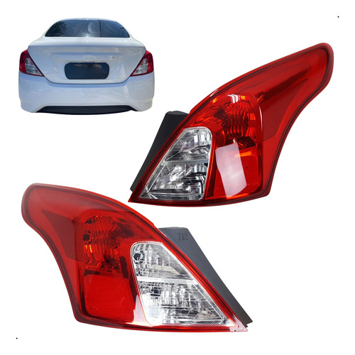 Kit Lanternas Traseiras Versa Sl 2012 2013 2014 2015 2016