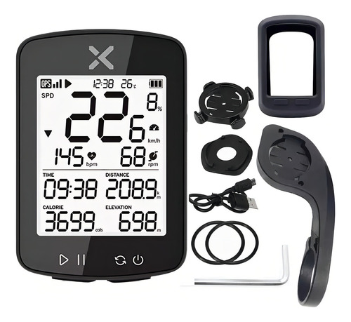 Velocímetro Gps Xoss G2+ Smart Bt Ant+ Strava Cor Preto