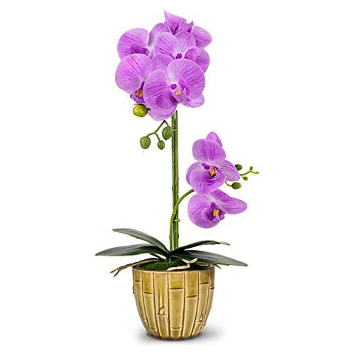 Arreglo De Flores Artificiales De Orquídeas  S Maceta ...